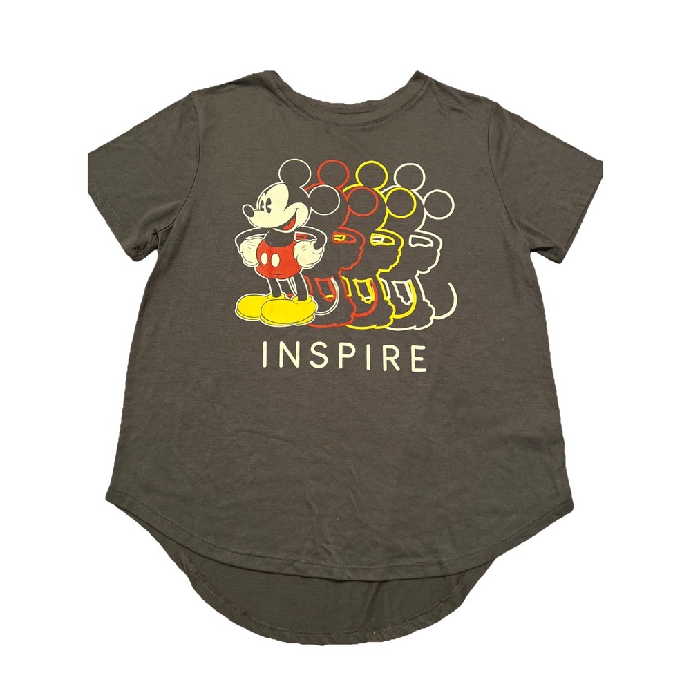 Disney Juniors Gray XL (15-17) Mickey Mouse "Inspire" Short-Sleeve T-Shirt